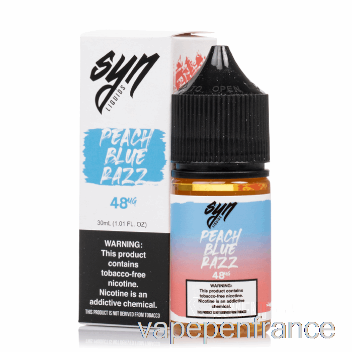 Pêche Bleu Razz - Sels Synthétiques - 30 Ml 24 Mg Stylo Vape